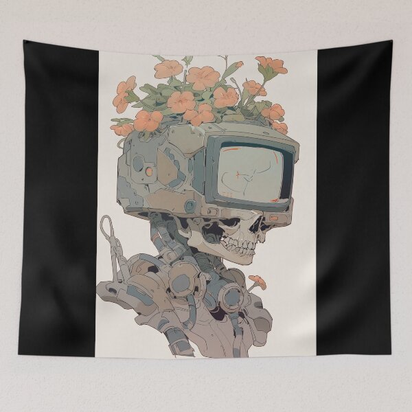 Item preview, new floral cyber skull life designed and sold by ururuty.