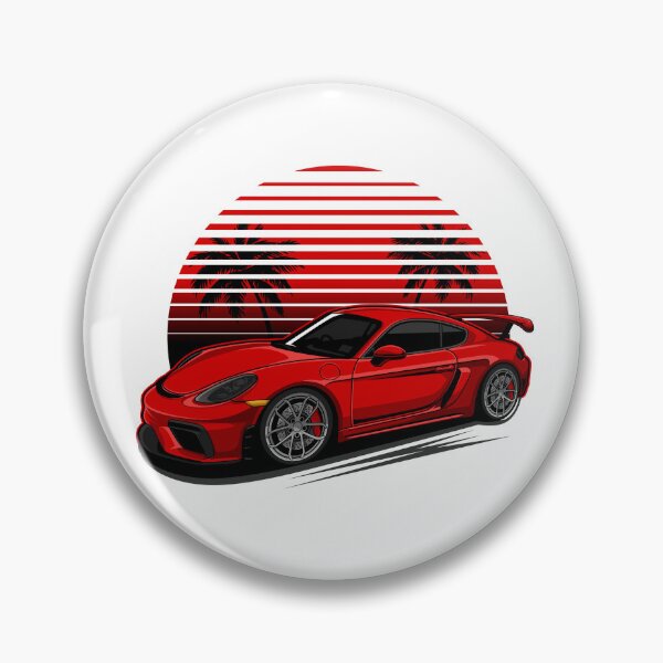 Item preview, Red Porsche 718 Cayman GT4 3D View With Background designed and sold by vektoranda.