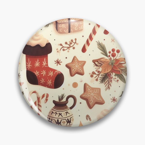 Item preview, cosy christmas vintage brown pattern designed and sold by Booksshack.