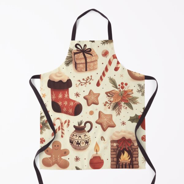 Item preview, cosy christmas vintage brown pattern designed and sold by Booksshack.