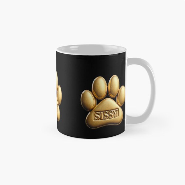 Item preview, Sissy pet dog or cat name in a golden paw, great gift for dog or cat owners designed and sold by OCS1337.