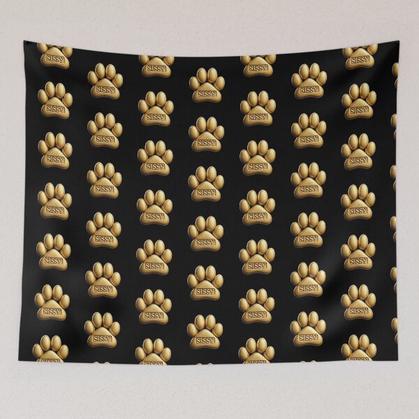 Item preview, Sissy pet dog or cat name in a golden paw, great gift for dog or cat owners designed and sold by OCS1337.