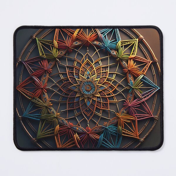 Item preview, Colorful Mandala Dreamcatcher | AI Art designed and sold by marjessas-world.