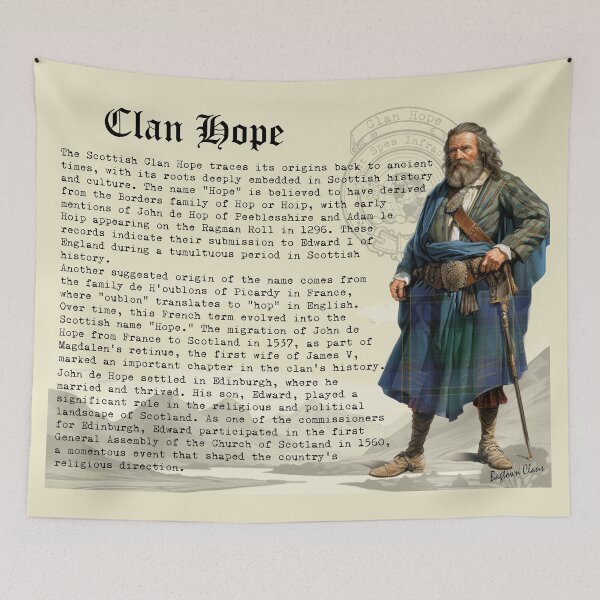 Item preview, Clan Hope Scottish History  designed and sold by BagTown Clans.