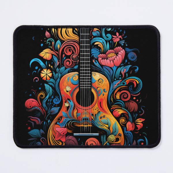 Item preview, Artful acoustic guitar for guitarists music lovers designed and sold by Billianidesigns.