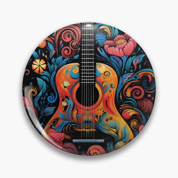 Item preview, Artful acoustic guitar for guitarists music lovers designed and sold by Billianidesigns.
