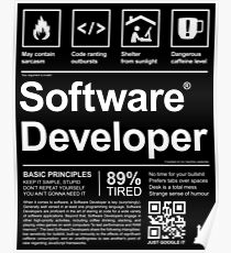 SOFTWARE DEVELOPER LABEL Poster