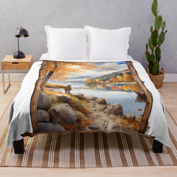 Item preview, Autumn Landscapes: Immersive Digital Art That Transports Viewers to Picturesque River Worlds designed and sold by Artedig.