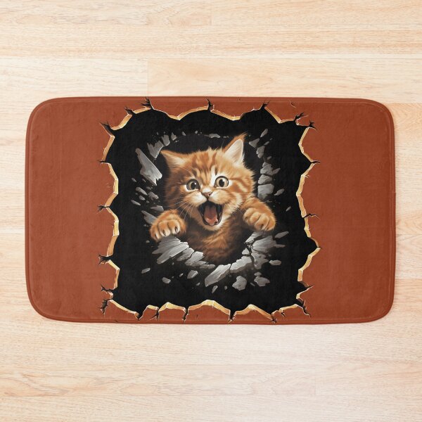 Item preview, Kitten Jumping Out Of A Wall designed and sold by jenmountainen.