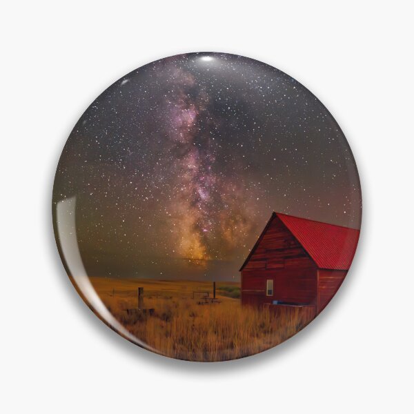 Item preview, Milky Way Galaxy over a Red Barn designed and sold by KristaNature.