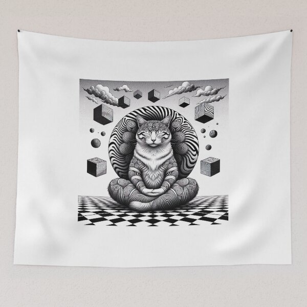 Item preview, Contemplative Cat designed and sold by Yogimeister.