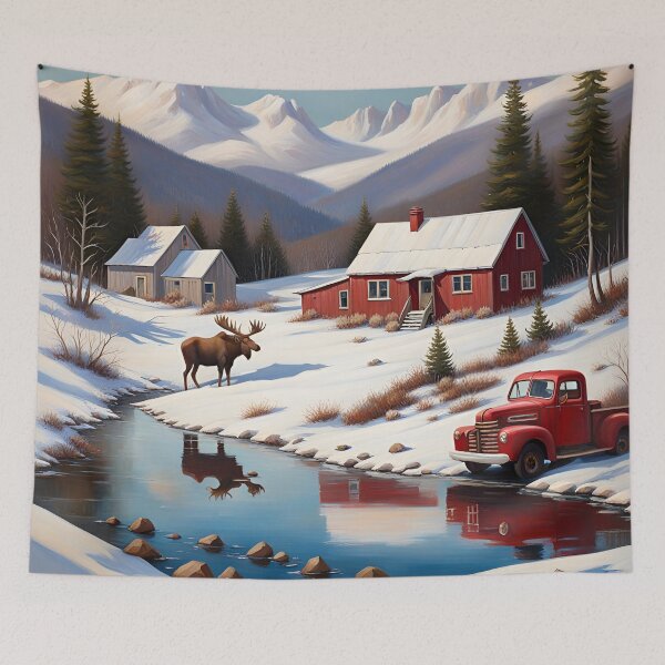 Item preview, Casa de campo de invierno designed and sold by Bouncingbumble.