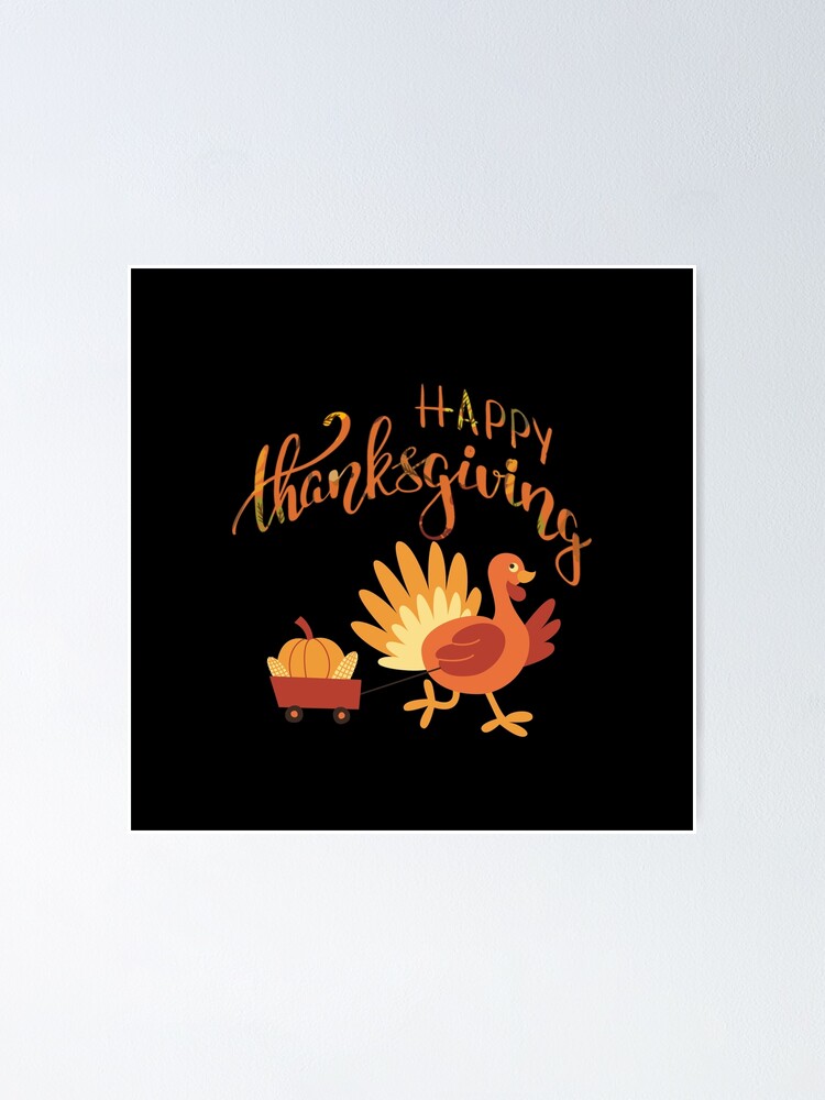 Thumbnail 1 of 3, Poster, Happy Thanksgiving designed and sold by Designfs.