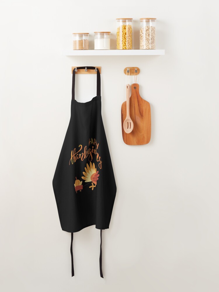 Thumbnail 4 of 6, Apron, Happy Thanksgiving designed and sold by Designfs.