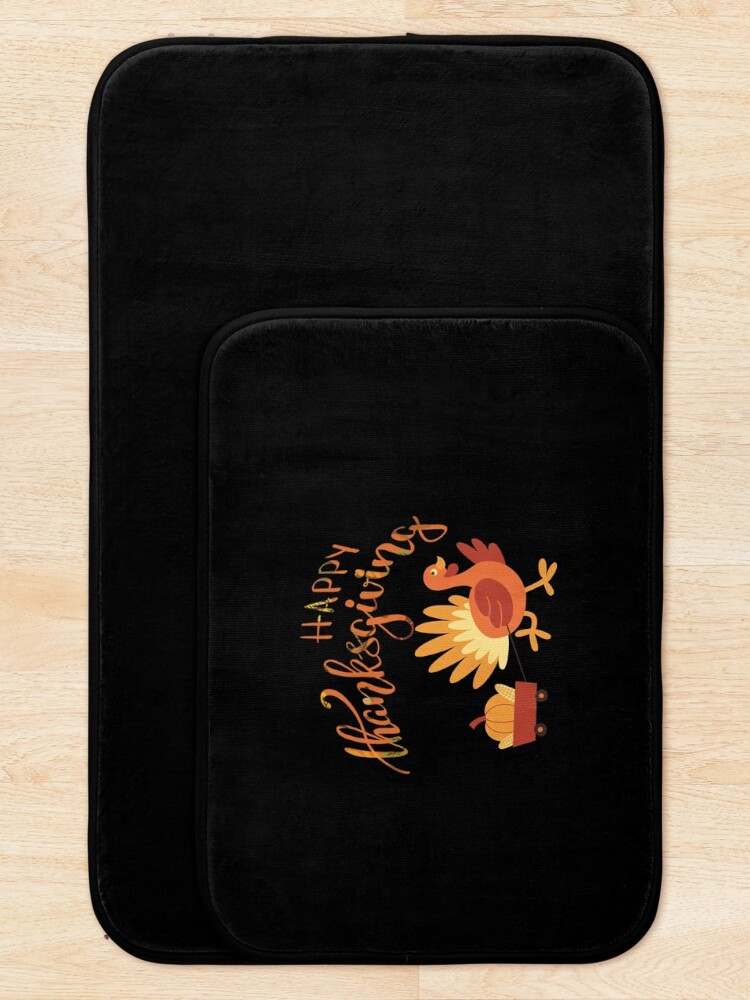 Thumbnail 5 of 6, Bath Mat, Happy Thanksgiving designed and sold by Designfs.