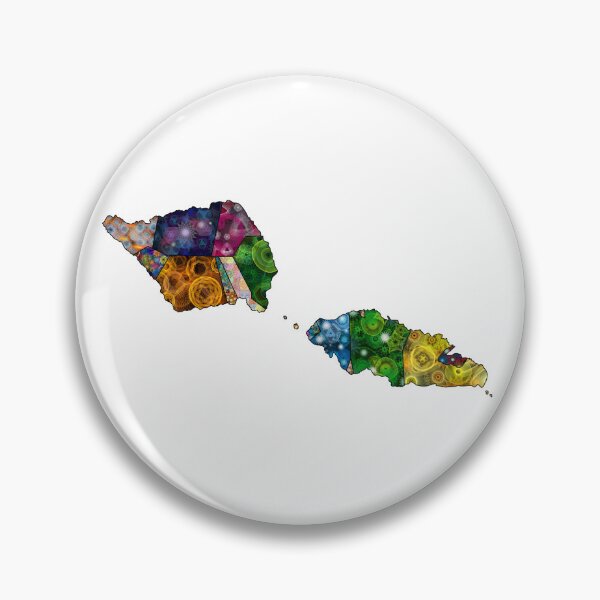 Item preview, Spirograph Patterned Samoa Administrative Divisions Map designed and sold by RachelEDesigns.