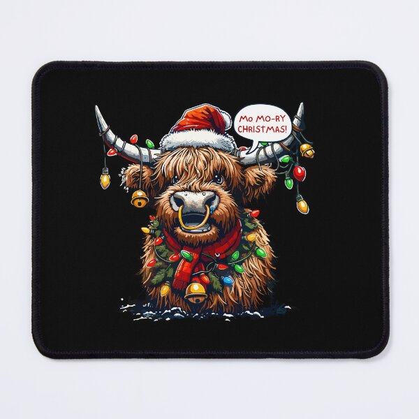 Item preview, Christmas Highland Cow Design: Festive and Artistic Holiday Creation designed and sold by Jurady.