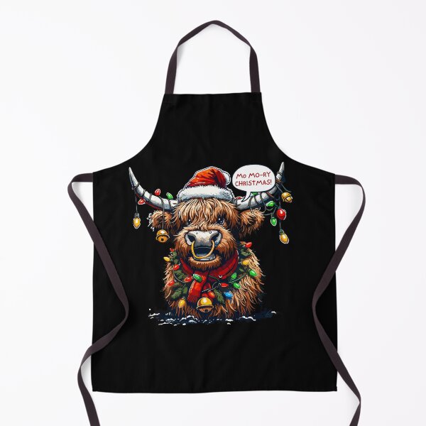 Item preview, Christmas Highland Cow Design: Festive and Artistic Holiday Creation designed and sold by Jurady.