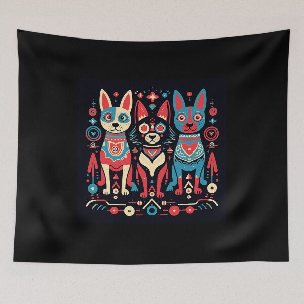 Item preview, Mexican Alebrijes,Huichol Art,Papel Picado-dog designed and sold by marrychou.