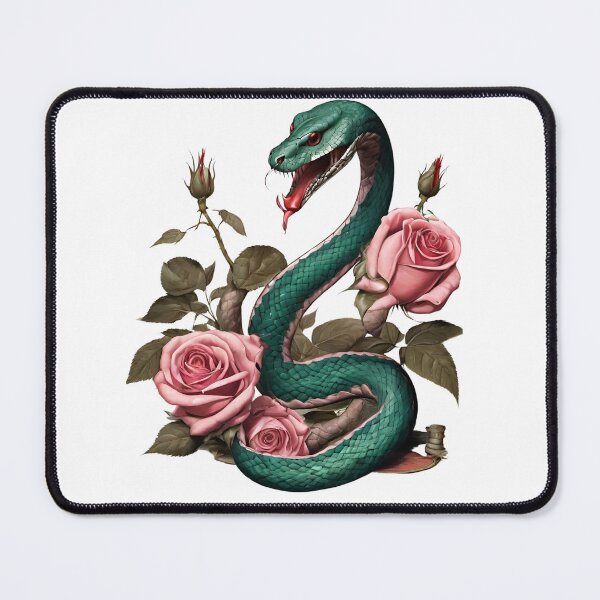 Item preview, a snake winding on a rose designed and sold by LYDIA0304.
