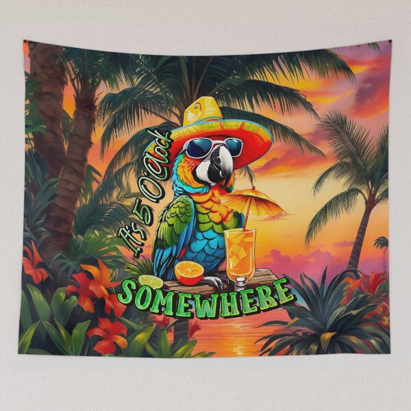 Item preview, It's 5 o'clock somewhere Tropical Parrot designed and sold by MindWave THC.