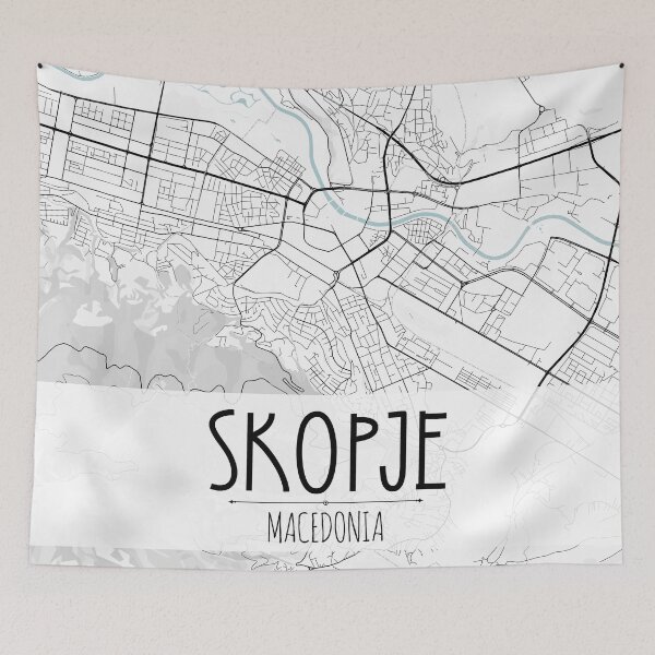 Item preview, Skopje Macedonia Map designed and sold by TravelWish.