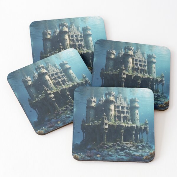 Item preview, Fantasy Underwater Castle of the Lost Sea - 2 designed and sold by nyathiwa.