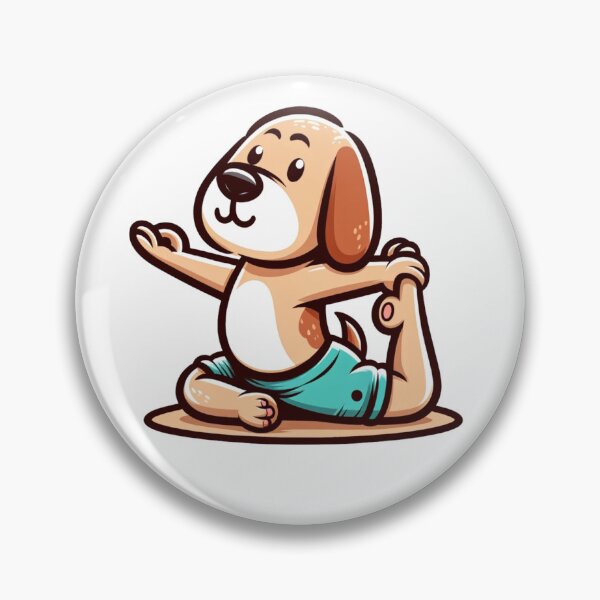 Item preview,  Playful Yoga Dog Cartoon designed and sold by VoilaPrint.