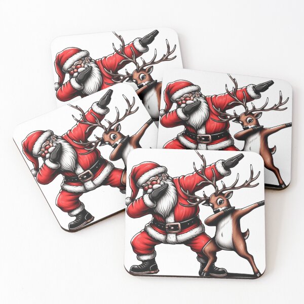 Item preview, Santa and Reindeer Dance Party designed and sold by HeadTurningArt.