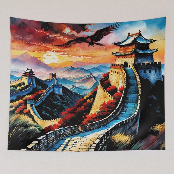 Item preview, The Great Wall's Golden Embrace designed and sold by AIartistIT.