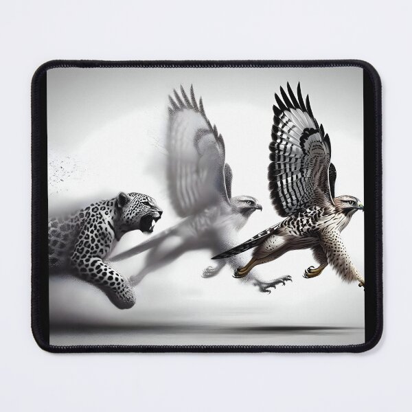 Item preview, Metamorphosis from running leopard to flying hawk designed and sold by AI-Only Creations.
