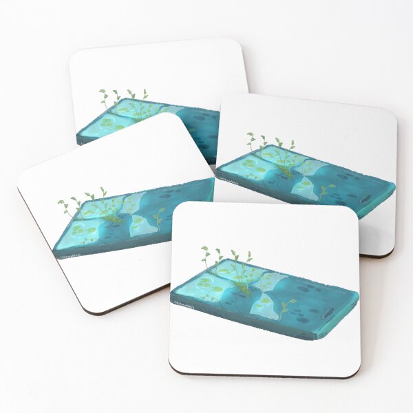 Item preview, Broken phone with water and lily pads in nature designed and sold by LimaMaten11.