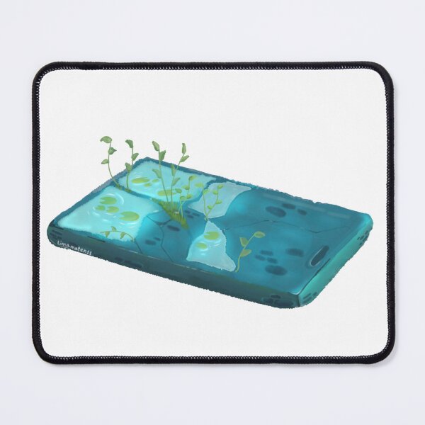 Item preview, Broken phone with water and lily pads in nature designed and sold by LimaMaten11.