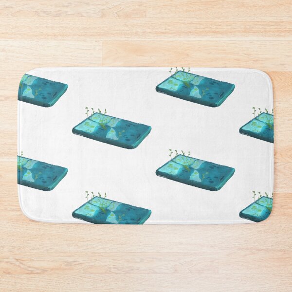 Item preview, Broken phone with water and lily pads in nature designed and sold by LimaMaten11.