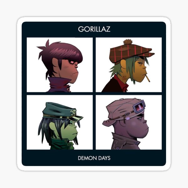 Gorillaz Little Pink Plastic Bags EP Cover Sticker for Sale by Theokotos