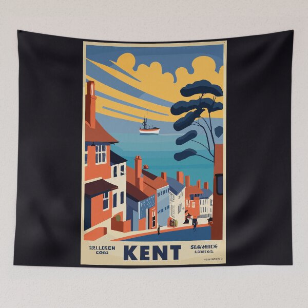 Item preview, A Vintage Travel Art of Kent - England  designed and sold by GoodOldVintage.