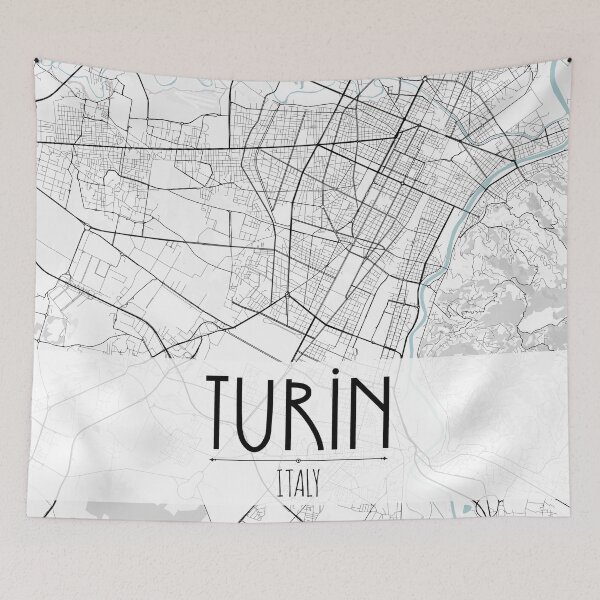 Item preview, Turin Italy Map designed and sold by TravelWish.