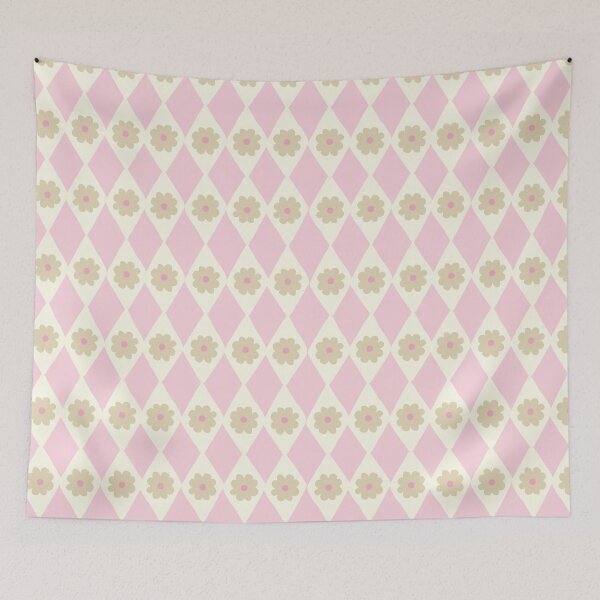 Item preview, Classic Boho Geometric Diamond Flower Pattern Pastel Pink designed and sold by blomastudios.