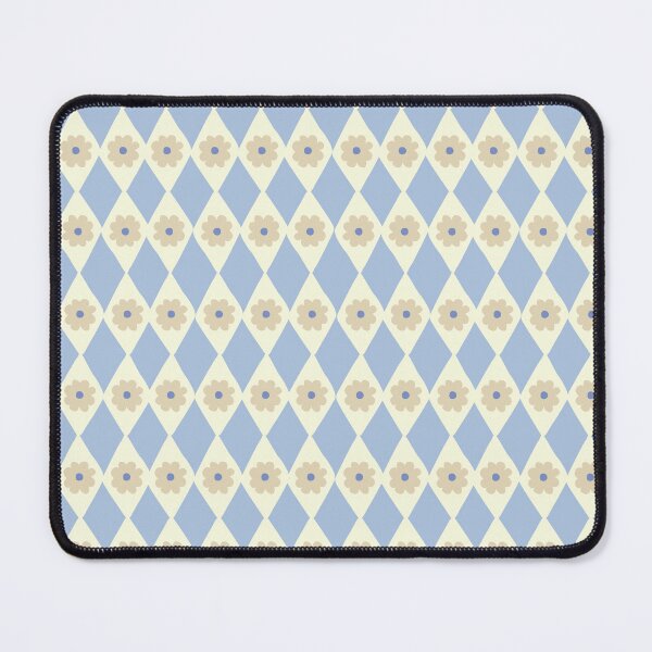 Item preview, Classic Boho Geometric Diamond Flower Pattern Pastel Blue designed and sold by blomastudios.