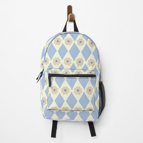 Item preview, Classic Boho Geometric Diamond Flower Pattern Pastel Blue designed and sold by blomastudios.