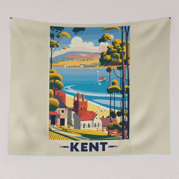 Item preview, A Vintage Travel Art of Kent - England  designed and sold by GoodOldVintage.