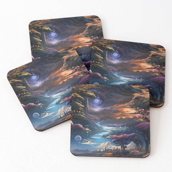 Item preview, fantasy landscapes seamless digital paper designed and sold by ak-shops.