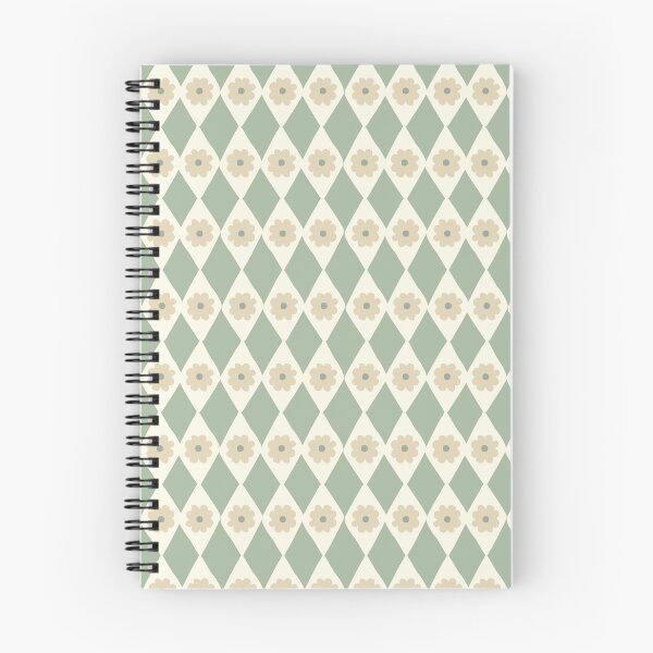 Artikelvorschau, Klassisches geometrisches Boho-Diamantblumenmuster in Salbeigrün entworfen und verkauft von blomastudios.