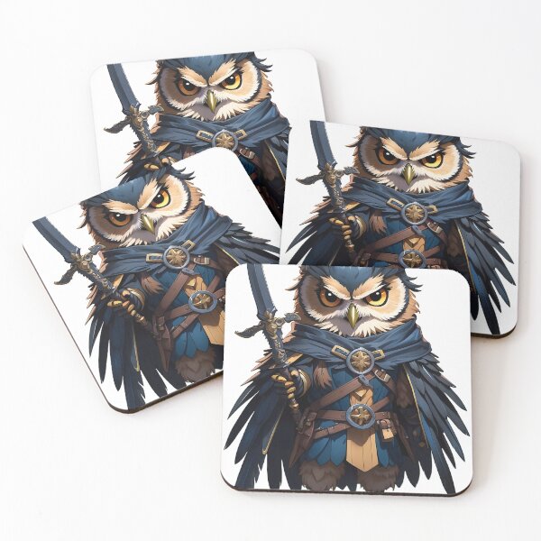 Item preview, Fantasy style owl person adventurer with black feathers designed and sold by RAILGUNWII.