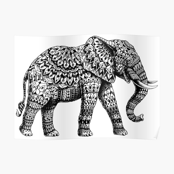 Ornate Elephant 3.0 Poster