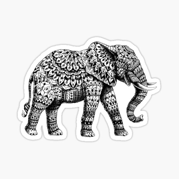 Ornate Elephant 3.0 Sticker