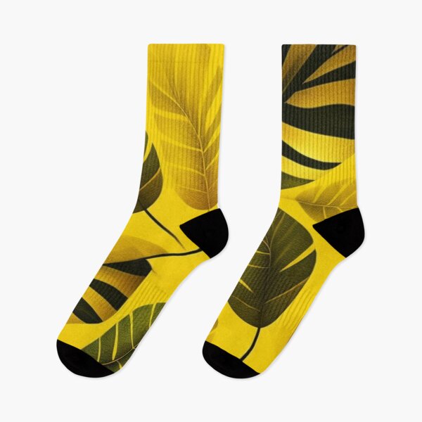 Item preview, Black and Yellow Leaf Pattern designed and sold by Barbara Burgess.