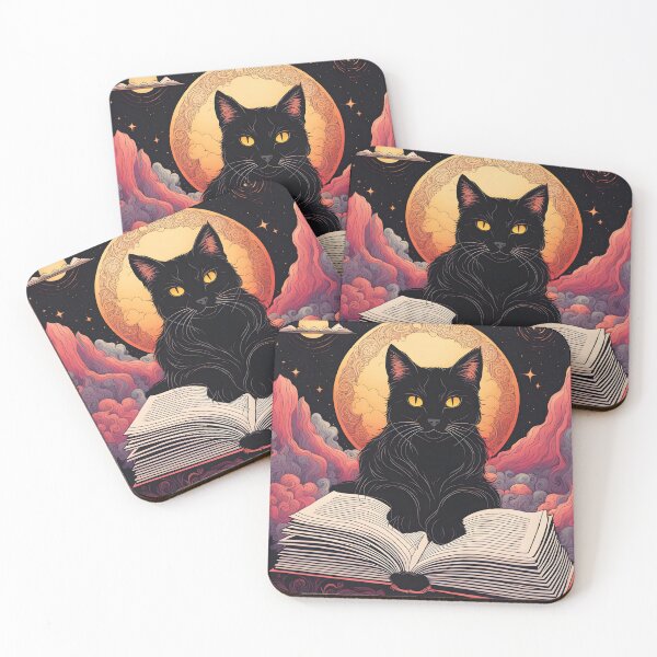 Item preview, Black Cat book worm  designed and sold by Catophile.