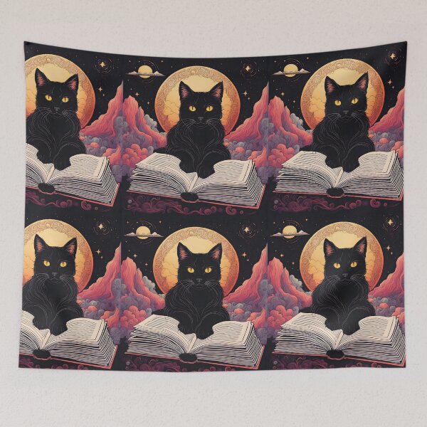 Item preview, Black Cat book worm  designed and sold by Catophile.