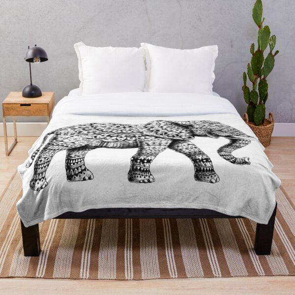 Ornate Elephant 3.0 Throw Blanket